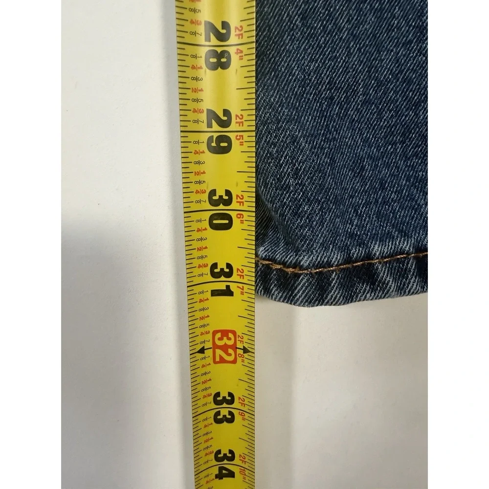 Levi's 505 Regular Fit Jeans Mens 38x32 Blue Straight Leg Denim Pants Red Tab